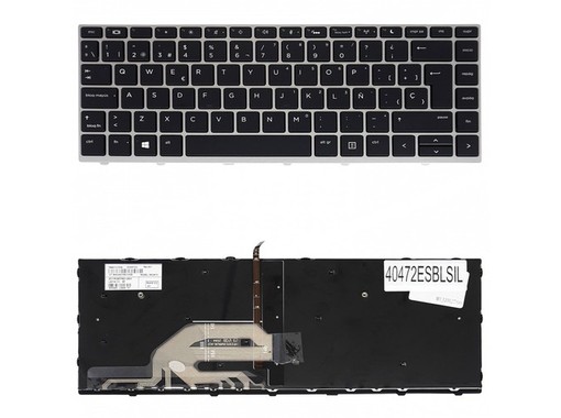 Spanish Keyboard L01072-071 for HP ProBook 430 G5 440 G5 with backlight and silver frame