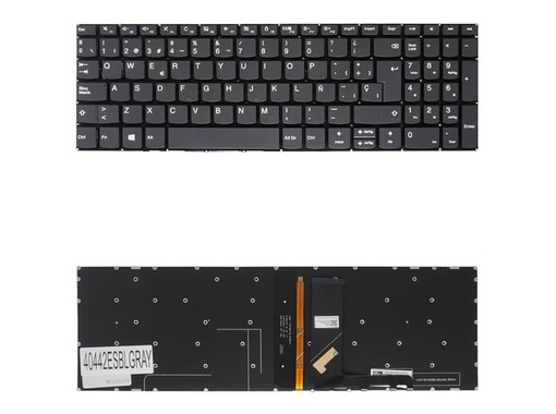 Spanische Tastatur mit Hintergrundbeleuchtung 5CB0R07416 für Lenovo Ideapad 330-15 330-17 Grau