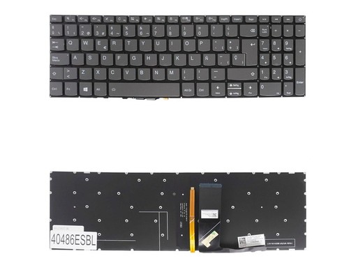 Clavier espagnol 5CB0N96198 pour Lenovo Ideapad 320-17IKB et 330-15IKB avec rétroéclairage