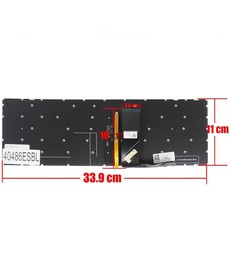 Teclado Espanhol 5CB0N96198 para Lenovo Ideapad 320-17IKB e 330-15IKB com retroiluminação