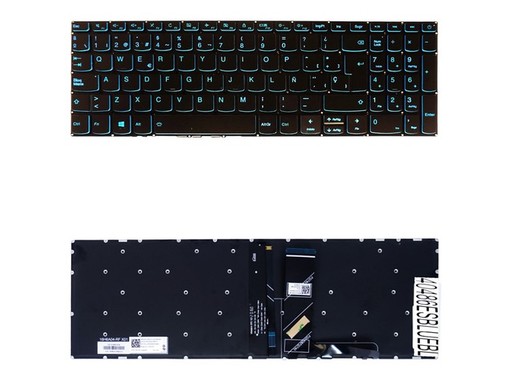 Clavier Espagnol Bleu Rétroéclairé 5CB0R16716 pour Lenovo IdeaPad L340-15