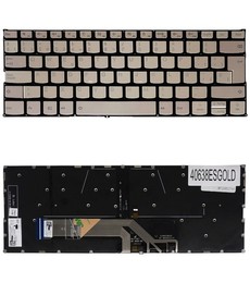 Clavier espagnol pour Lenovo ThinkBook 13S 14S avec PN SN20Q40633 - Doré et Rétroéclairé