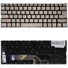 Spanische Tastatur für Lenovo ThinkBook 13S 14S mit PN SN20Q40633 - Goldfarben und Hintergrundbeleuchtet