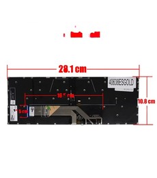 Teclado Español para Lenovo ThinkBook 13S 14S con PN SN20Q40633 - Dorado y Retroiluminado