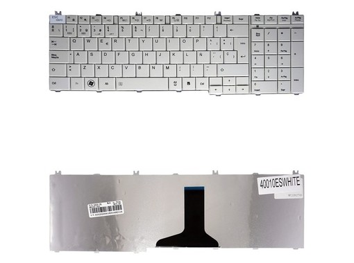 Teclado Espanhol Branco PK130CK1C04 para Toshiba Satellite C650 C660