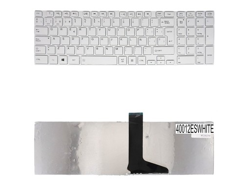 White Spanish Keyboard NSK-TV1SU for Toshiba Satellite C850 C855 L850