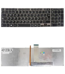 Clavier espagnol NSK-TV1SU pour Toshiba Satellite C850 C855 L850 avec cadre argenté