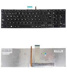 Clavier Espagnol NSK-TV1SU pour Toshiba Satellite C850 C855 avec cadre gris rétroéclairé