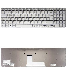 White Spanish Keyboard AEBLIU00020 for Toshiba Satellite L50-B frameless