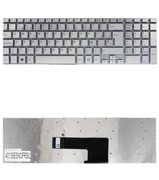 Spanische Tastatur 9Z.NAEBQ.11A für Sony Vaio Fit SVF15 SVF152 Silber Ohne Rahmen