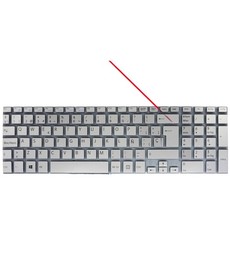 Spanish Keyboard 9Z.NAEBQ.11A for Sony Vaio Fit SVF15 SVF152 Silver No Frame