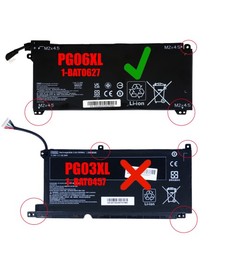 Batterie PG06XL pour ordinateur portable HP Omen 15-DH - 11.55V 5676mAh