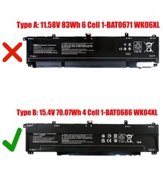 Batería WK04XL para portátil HP Omen 16-B y Victus Gaming 15