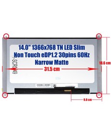 Ecrã N140BGE-E53 para Dell Latitude 7480 7490 de 14.0 polegadas HD