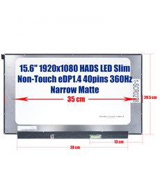 Ecrã de portátil NE156FHM-NZ3 de 15.6 polegadas FHD 360Hz para Acer Nitro AN515-45