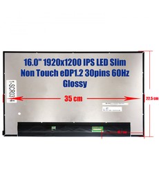 Pantalla de 16.0 pulgadas NV160WUM-N41 V8.0 con resolución WUXGA 1920x1200 y conector 30 pines.